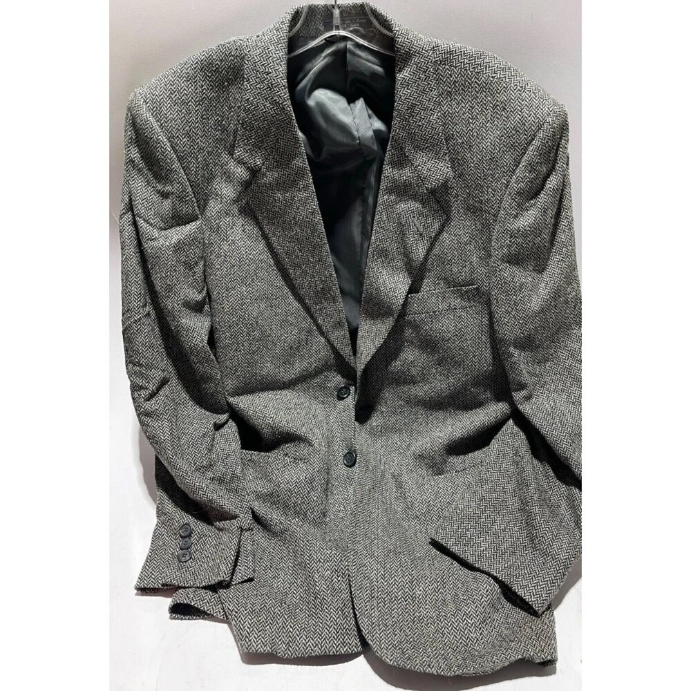 Men's Gray Herringbone Sport Coat Blazer